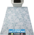Drymate Cat Litter Box Mat, Litter Trapping Mat, Waterproof, Urine-Proof, Absorbent, Machine Washable, Soft on Paws, Contains Mess, Protects Floors, Kitten Supplies, Light Blue, 29x36 XL