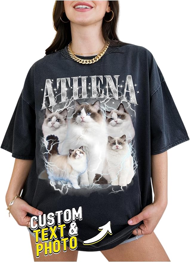 Custom Bootleg Rap Tee, Personalized Girlfriend Vintage Graphic T-Shirt, Photo Shirt, Valentine Birthday Gifts