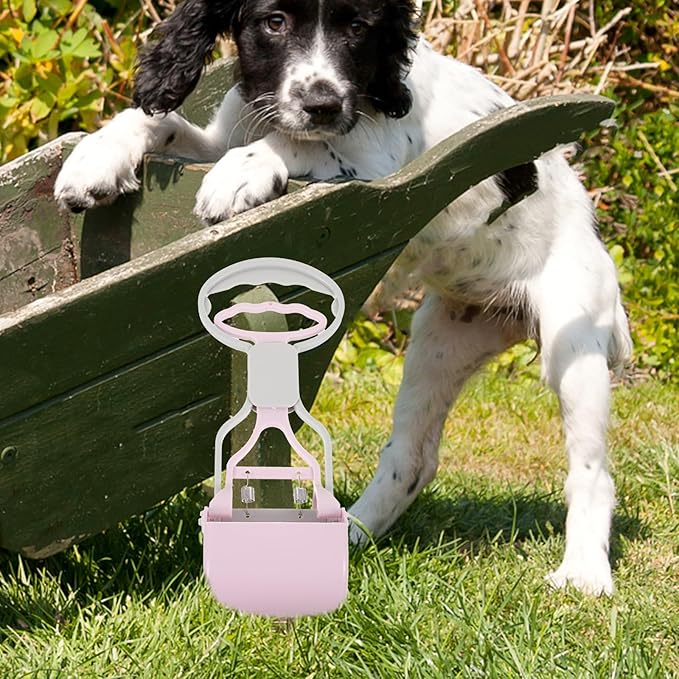 Heavy Duty Portable Poop Picker with Long Handle, Foldable Pet Waste Grabber for Walking and Outdoor Use, Lavender Color Cleaning Tool for Puppies and Adult Dogs