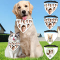 Funny Personalized Dog Bandana Custom Face Design, Custom Dog Bandana with Name, Pet Scarf for Small Medium Large Dogs Personalized Pet Accessories (Funny Style, Small)