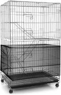 Shappy Large Bird Cage Seed Catcher,Bird Cage Cover Net Skirt Guard,Adjustable Soft Airy Mesh Net for Parrot Parakeet Macaw(118 x 15 Inch/ 300 x 37 cm,Black)