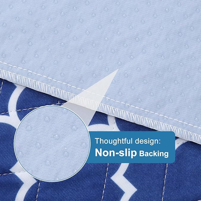 OUTCREATOR® Washable Bed Pads 34" x 36" (Pack of 4), Incontinence Mattress Protector, Anti-Slip Waterproof Underpads for Adults Kids Elderly Pets,Heavy Absorbency & Reusable Bedwetting Pads(Dark Blue)