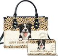 Personalized Pet Mom Leather Handbag – Custom Name Dog Cat Photo Purse, Pet Lover Gifts for Women, Christmas