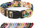Reflective Dog Collar for Small Dogs, Cute Boho Adjustable Heavy-Duty Nylon Puppy Collar for Boy and Girl Female, Soft Pet Accessories with Quick Release Buckle, Colorful Mandala