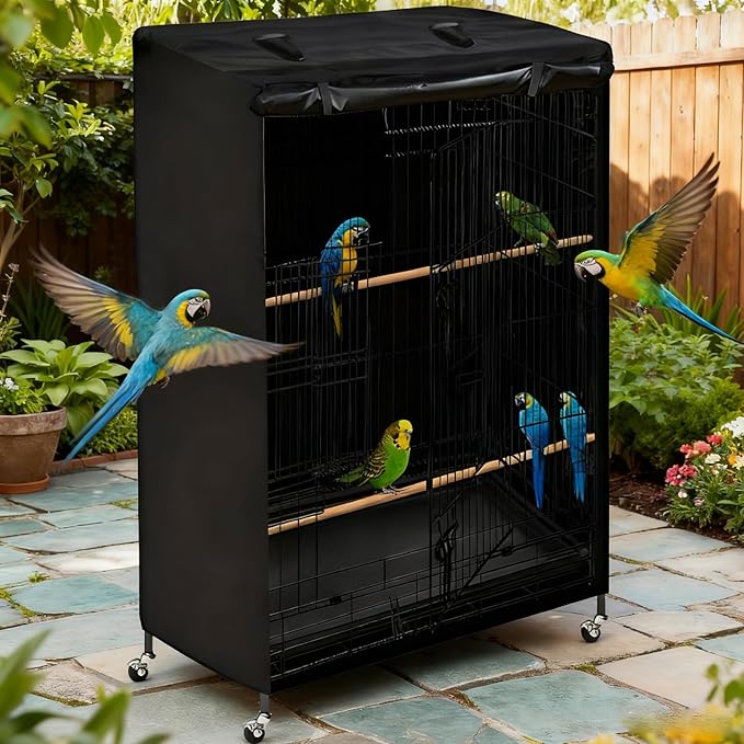 Universal Bird Parrot Cage Cover - Large Night Birdcage Protector for Bird Rescue, Night Accessories Guard, Windproof & Waterproof