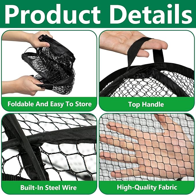 DECOHS 2 Pcs Pop-Up Mesh Plant Cover Tent, 22 x 22 x 22 Inch Garden Net Cage Guard Cover, Plant Protector Enclosure with 12 Ground Stakes for Protecting Plants Vegetable Fruit from Birds Insects