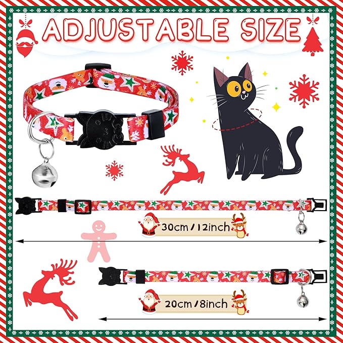 Talltalk 15 Pcs Holiday Cat Collars St. Patrick's Day Easter Adjustable Breakaway Cat Collars Bundle with Plastic Buckle for Independence Day Seasonal Holiday Pet Kitten