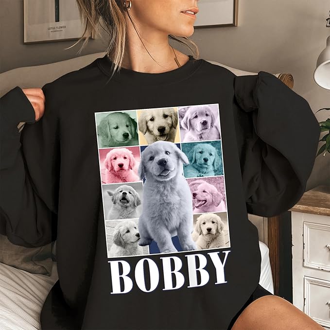 Mit & Mia Custom Your Own Bootleg Rap Shirts for Boyfriend Girlfriend Face Shirt with Photo Gift for Him Her Pet Lovers