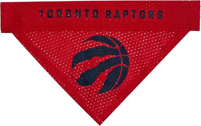 NBA Dog Bandana -Toronto Raptors Reversible Pet Bandana. 2 Sided Home & Away Sports Bandana with a Premium Embroidery Team Logo, Small/Medium.