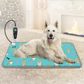 Large Dog Heating Pad 34x21in with Smart Thermostat Switch and Power Line Protection Tube,Obtained MET and UL Dual Certification,Waterproof Pet Pad, Suitable for Dogs of All Ages-Blue