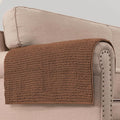H.VERSAILTEX Plush Chenille Couch Armrest Cover 2 Packs Thick and Soft Sofa Covers Furniture Protector Cover for Pets (27.5" x 27.5", Caramel)