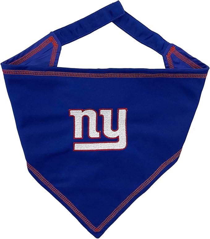 NFL New York Giants TIE Bandana, Small/Medium. Dog Bandana Scarf Bib for Pet Cat Dog. The Ultimate Game-Day, Party Bandana