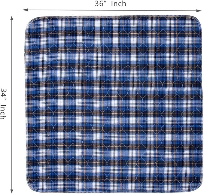 Non-Slip Bed Pads for Incontinence Washable (36" x 34"|2 Pack),Waterproof Bed Pads,Adult Washable Incontinence Bed Pads for Adults,Dog,Kids