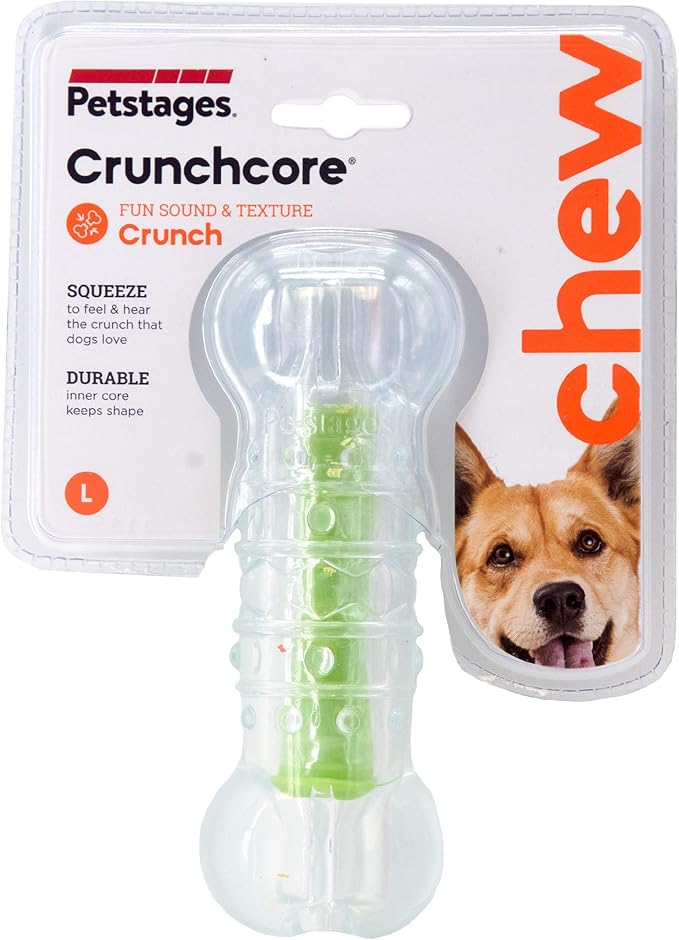Petstages Crunchcore Bone Water Bottle Alternative Dog Chew Toy, Large