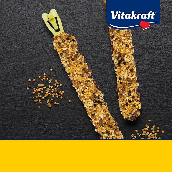 Vitakraft Crunch Sticks Parakeet Treat - Pet Bird Treat Toy - Long-Lasting Chewing Fun (Sesame & Banana)