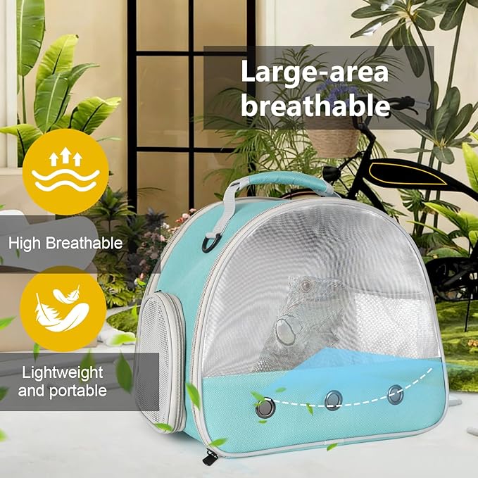 Guinea Pig Carrier,Guinea Pig Carrier for 2,Ventilation Carrier for Bearded Dragon,Reptile Travel Carrier for Lizards Sugar Glider Hedgehog Rat Parrot Birds,Airline Approved Green