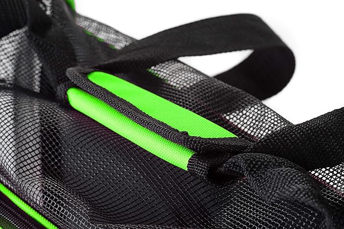 Pawer Soft-Sided Pet Carrier for Cat and Small Dog,Bright Green Color,Medium Size,Washable Cloth Airline Approved Travel Tote,with 2 Mesh Opens and a Strap for Carry,Multiple Colors Available