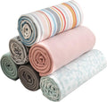 Fleece Throw Blanket Set Bulk for Travel Kids Outdoor Wedding Pet (Assorted #2, Pack of 6 50x60 Inches)