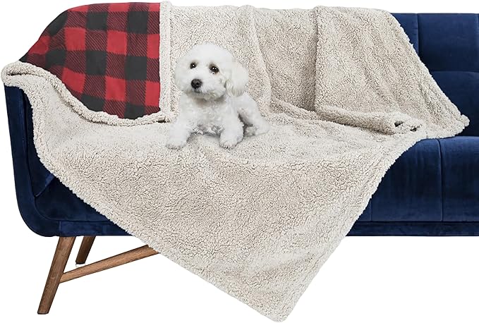 Kritter Planet Waterproof Dog Blanket, Reversible Water Proof Pet Blanket for Couch, Bed & Car, Washable Couch Covers for Medium Dogs - Protects Furniture from Fur, Dirt, and Accidents