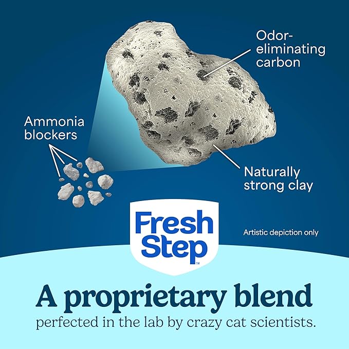Fresh Step Extreme Clumping Litter With Febreze Freshness, Mountain Spring Scent Clumping Cat Litter With Guaranteed Odor Control, 14 lb. Box