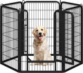 Yaheetech Dog Playpen Outdoor, 40 inch 6 Panels Dog Pen Indoor Heavy Duty Puppy Exercise Pen Metal Pet Fence for RV Camping/Yard/Garden