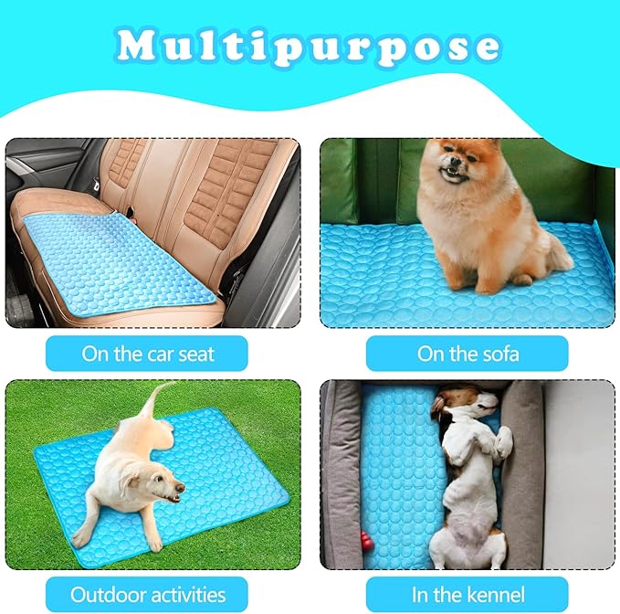 Dog Cooling Mat for Dogs, Pet Cooling Pad Bed for Dog Easy Washable for All Types of Pets and Perfect for Both Indoor and Outdoor Use, Including Car Seats 40" x 28"