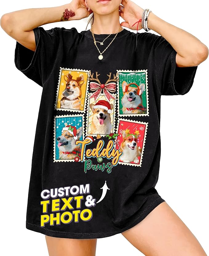 Mit & Mia Custom Your Own Bootleg Rap Shirts for Boyfriend Girlfriend Face Shirt with Photo Gift for Him Her Pet Lovers