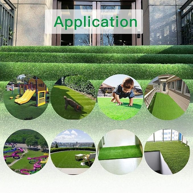 ALTRUISTIC 7FTX13FT Realistic Pet Artificial Grass for Dogs Indooor Outdoor Decor, 1.38 Inch 70 oz Extra-Heavy & Thick Garden Lawn Landscape Synthetic Grass Turf, Fake GrassTurf Mat Rug