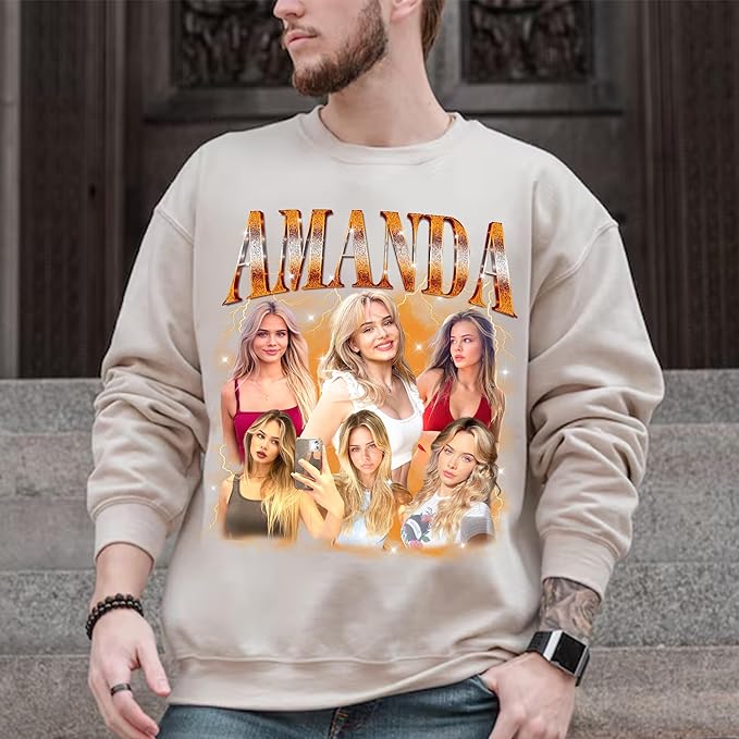 H-DEWALL Custom T Shirts Mineral Wash Tshirt Bootleg Rap Tee Customized Gifts for Boyfriend Birthday Shirts Tops for Women