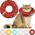 Cat Cone Collar Soft, Waterproof Cat Recovery Collars Spay Cones to Stop Licking Cute Donut E Collar After Surgery Anti-Lick Wound Healing Safety Elizabethan Collar for Kittens (Donut Brown, Medium)