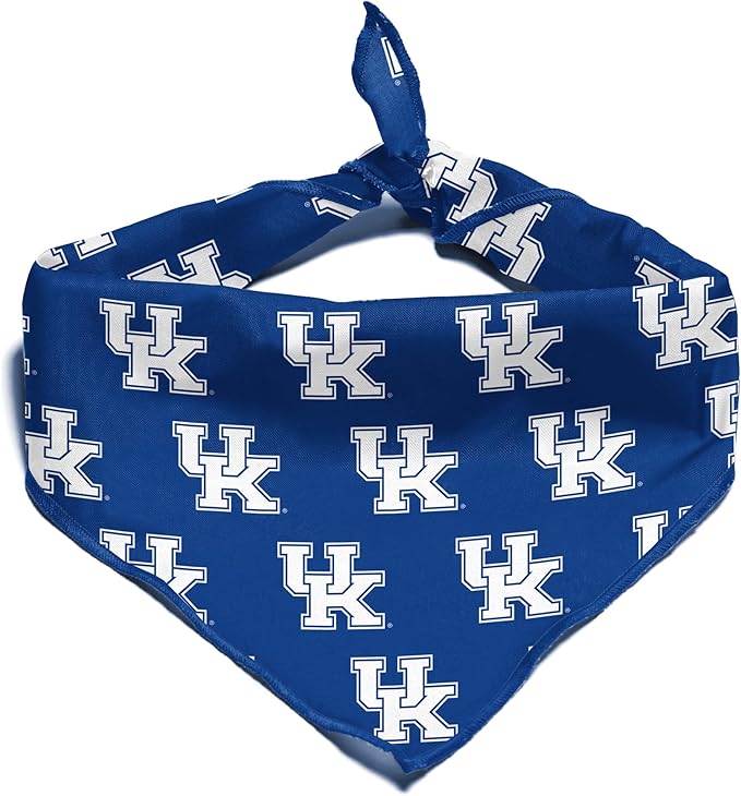 Kentucky Wildcats Officially Licensed Bandana for Dogs and Cats | Fits Pets Great Gift Idea | Easy-to-Tie (Large, 28")