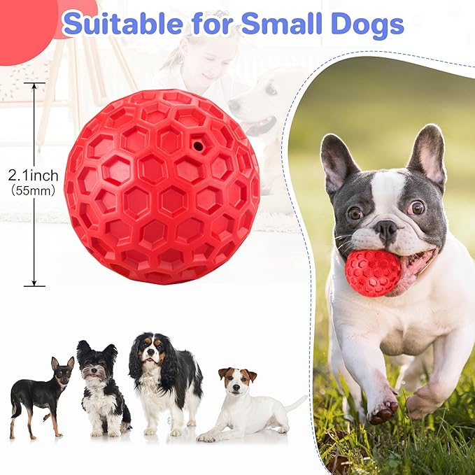 Interactive Squeaky Dog Balls Puppy Toys, Dog Toys for Small Dogs, Puppy Chew Toys for Teething and Relax, Dog Chew Toy Balls Small Dog Toys for Small Breed, Outdoor Dog Toys