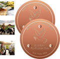 2 pack Copper Disk, 99.9% Pure Copper disk for bird bath, horses, Cattle Water Trough,Waterfall Fountain, Universal Fit for birds bowls and water troughs for livestock, Purify Water Year Round