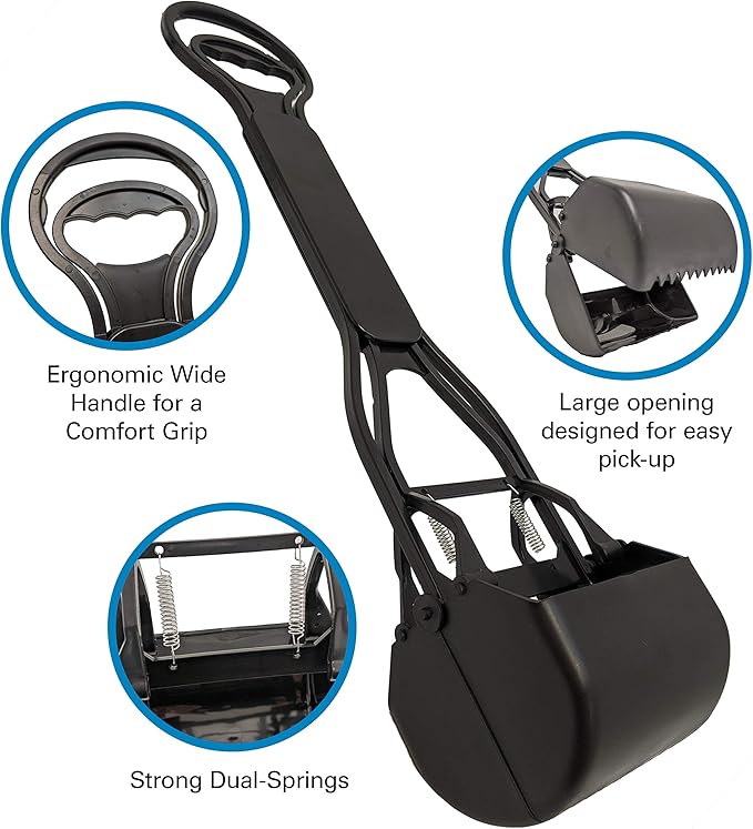 Four Paws Allen's Dog Waste Spring Action Pooper Scooper for Hard Surfaces, X-Large