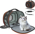 Airline Approved Cat Carrier 17" x 12.5" x 9", Fully Removable with Thick Double-Sided Padding, Breathable & Portable for Cats, Rabbits, Hamsters Under 12 lbs