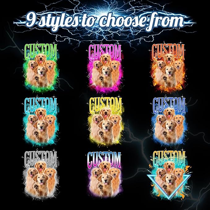 Custom Dog Shirt with Name Photo Text Logo Personalized Dog Pullover Shirts Customized T Shirt Clothes Gifts for Small Medium Large Dogs Cats Pet