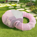 Outdoor Cat Enclosure, Portable Catio Playground for Cat, Outside Pet Enclosure with Mesh Tent, Circle Cat Playpen Tunnel for Indoor Cats & Small Animal, with Storage Bag