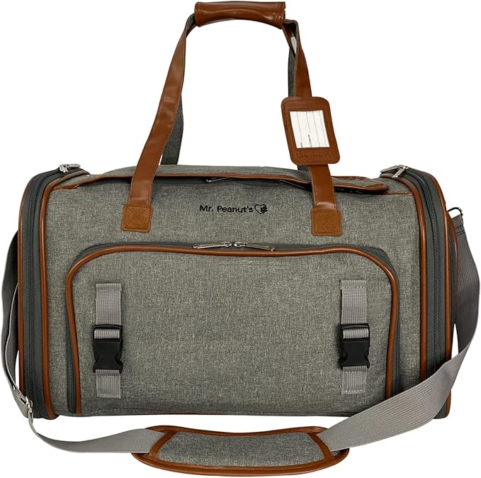 Mr. Peanut's Gold Series Double Expandable Pet Carrier - Platinum Gray