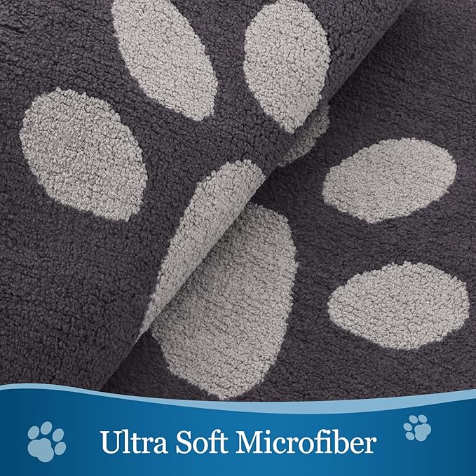 Buganda Dog Door Mat for Muddy Paws, Absorbent Dirt Trapper Washable Indoor Doormats, Non Slip Low-Profile Mud Mat for Dogs, Front Entrance Doormat for Inside Floor (59x24 Inches, Dark Grey)