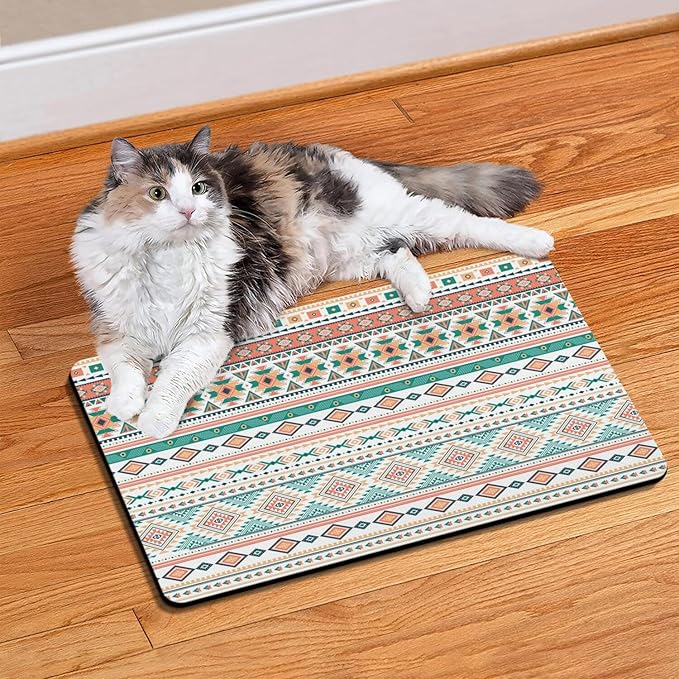 Pet Feeding Mat for Floors Waterproof Dog Mat for Food and Water Absorbent Quick Dry Non Slip mat for Cat Bowls