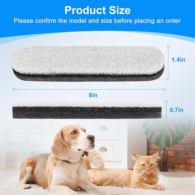 8PCS Dog Water Filter Compatible with MAILOFY WF100 256oz/2Gal/8L Large Automatic Pet Water Dispenser, Automatic Cat Bowl Filter Replacement for Dog Watering Dispenser for Large Dogs