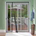 Fiberglass Magnetic Screen Door Fit Door Size 72 x 96 in- Heavy Duty Fiberglass Screen Door Mesh for Interior Door, Patio and Sliding Doors - Door Screen Magnetic Closure Let Fresh Air in