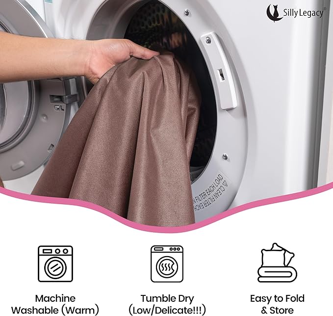 SILLY LEGACY Thin Reversible Waterproof Protective Cover or Liner for Bed or Couch (Twin Size, 90 x 55 inch), for Dogs and Cats, Babies; Incontinence, Dirt, Drool