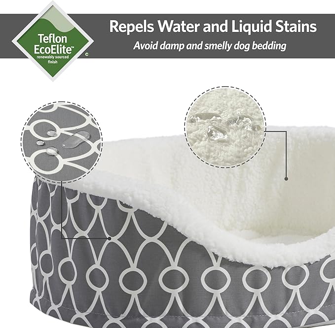 MidWest Homes for Pets Orthoperdic Egg-Crate Nesting Pet Bed w/Teflon Fabric Protector, XL Gray