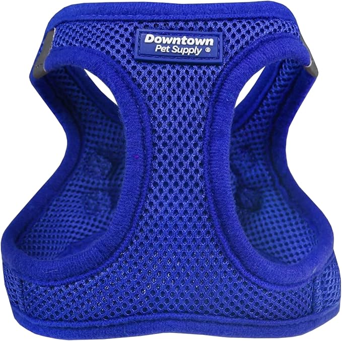 Downtown Pet Supply Step-in Dog Harness – No Pull, Adjustable Padded Mesh with Reflective Trim, Secure Buckle Strap – Comfortable & Breathable Small Dog Harness, Small, Blue