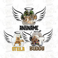Custom Pet Memorial Paw Name Sticker Personalized Text Photo Rememberance Decal Waterproof Die Cut Vinyl & Transparent DTF Decal for Water Bottle Laptop Car Helmet Gifts for Men Women