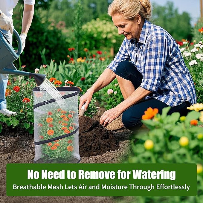 Plant Covers from Animals 20" H X 13" D, 4 PCS Garden Covers Cloches to Keep Animals Out for Outdoor Plants Protectors