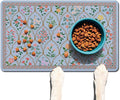 Absorbent Pet Dog Bowl Mat for Food and Water, Pet Cat Food Feeding Mat with Non Slip Rubber Backing, Dog Food Mats for Floors Waterproof, 17"x30"