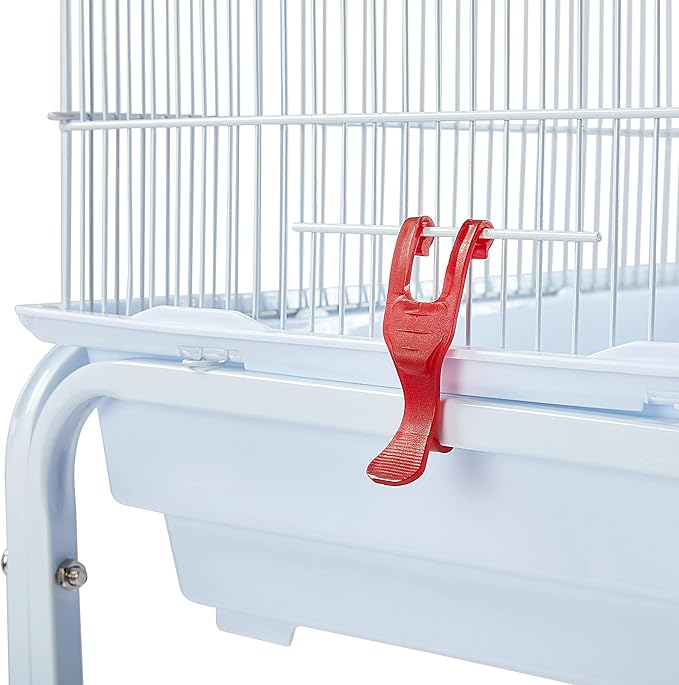 Yaheetech 62.5-inch Roof Top Flight Bird Cage for Parakeets Cockatiels Conures Finches Lovebirds Canaries Budgies Small Parrots, Large Birdcage with Detachable Rolling Stand, White