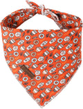 Fall Dog Bandana, Autumn Triangle Bid Scarf with Cup,Doughnut Pattern, Cotton Pet Kerchief for Girl Boy Dogs or Cats, Cute Puppy Bandana Fancy Bandana for Dogs